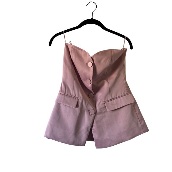 NWT ZARA PINK SATIN BUSTIER VEST & PANTS SET BLOGGER FAVE SIZE XS - Picture 13 of 13